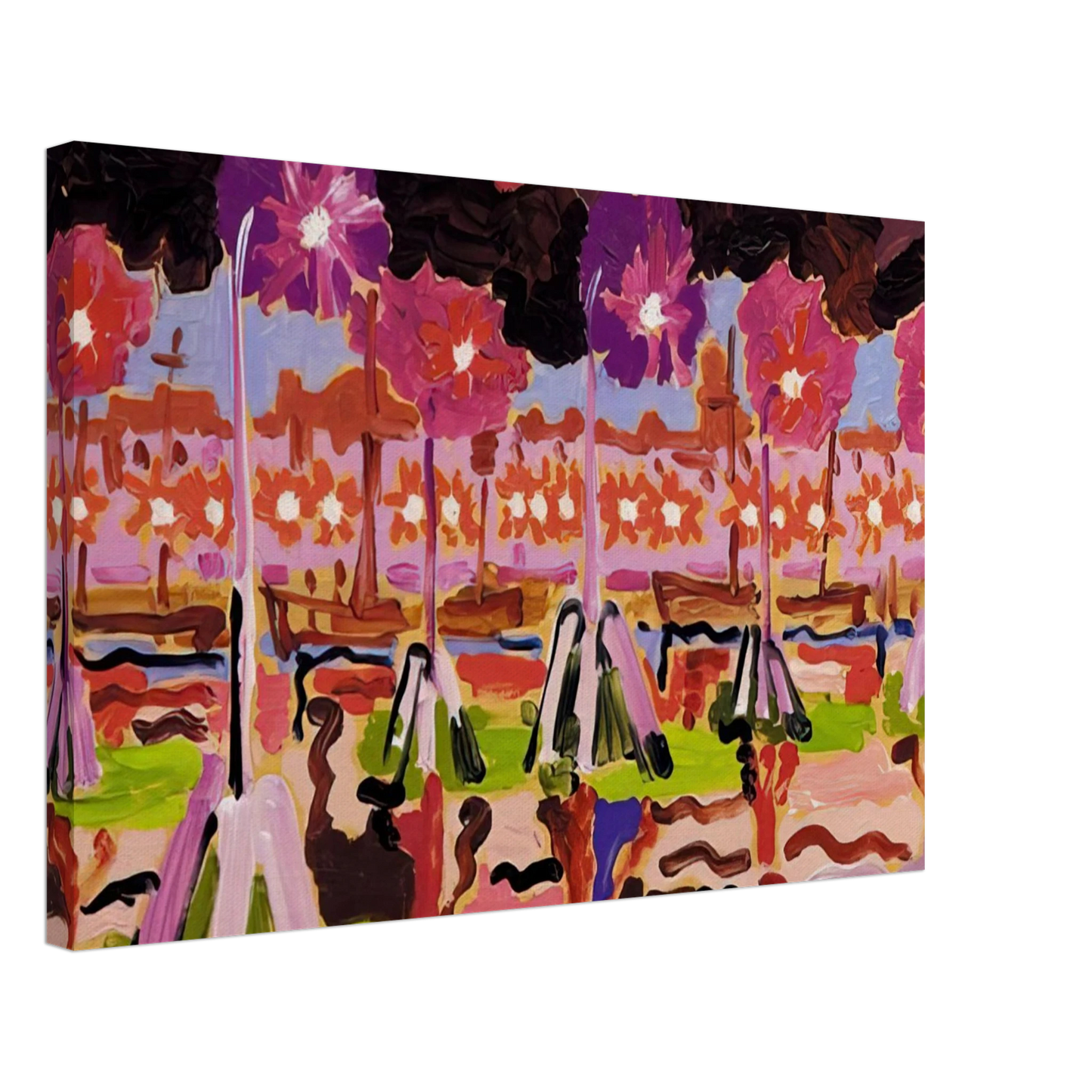 Charles Lapicque - Quai a Venise - 1955 Canvas - 40x60 cm / 16x24 inches-canvas