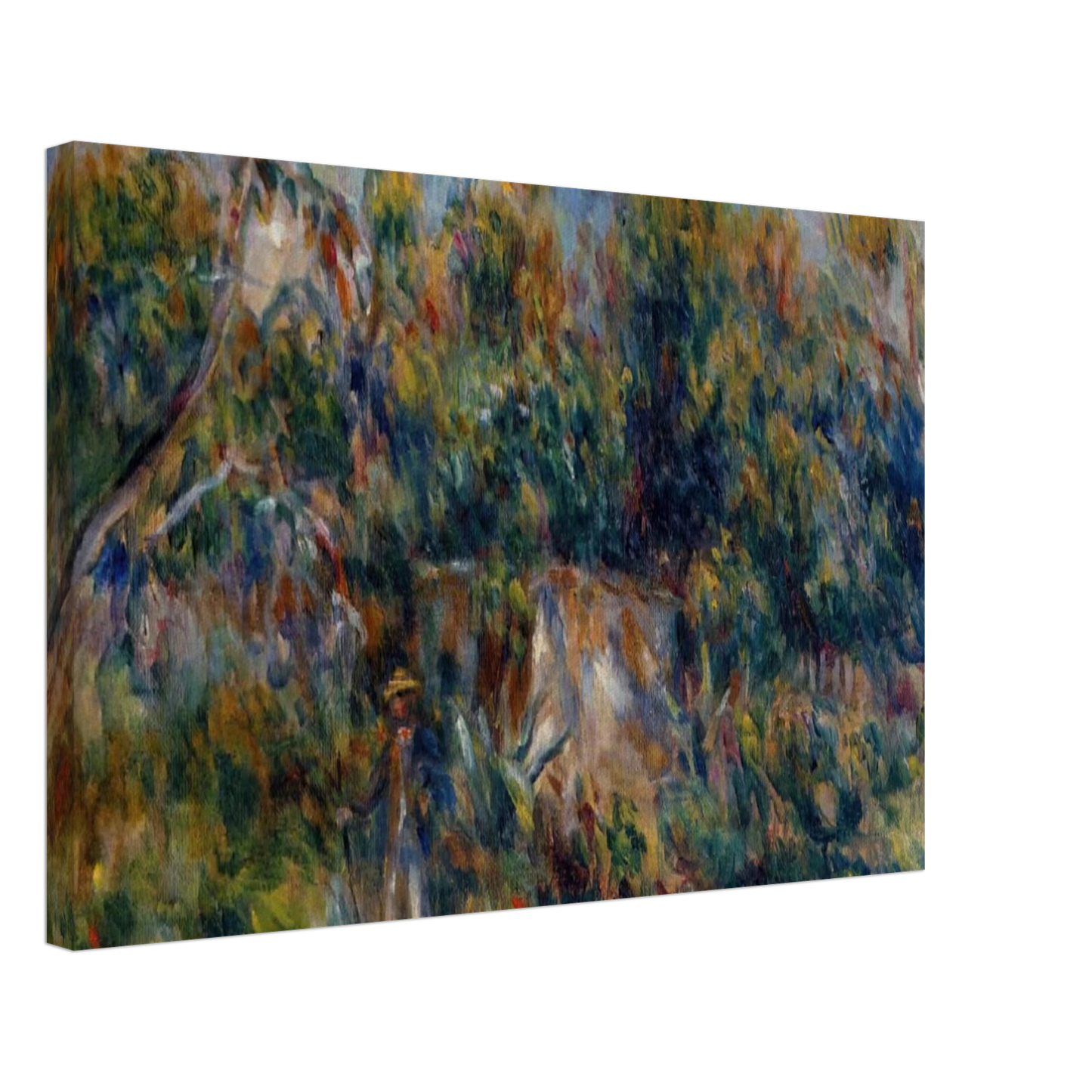 Pierre-Auguste Renoir - The Painter Taking a Stroll at Cagnes Canvas - 70x100 cm / 28x40 inches-canvas