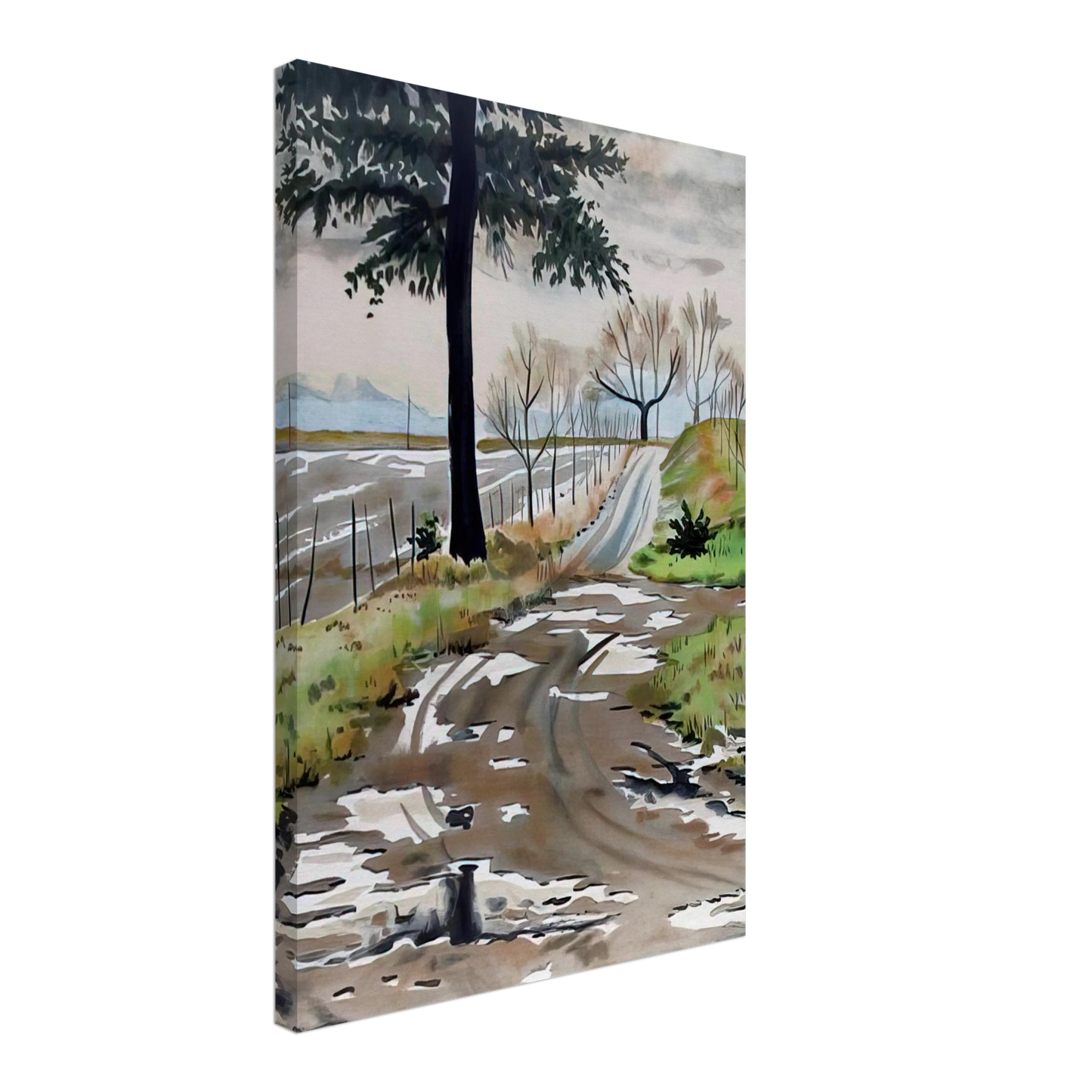 Clarence Holbrook Carter - Untitled - Country Road - 1979 Canvas - 70x100 cm / 28x40 inches-canvas