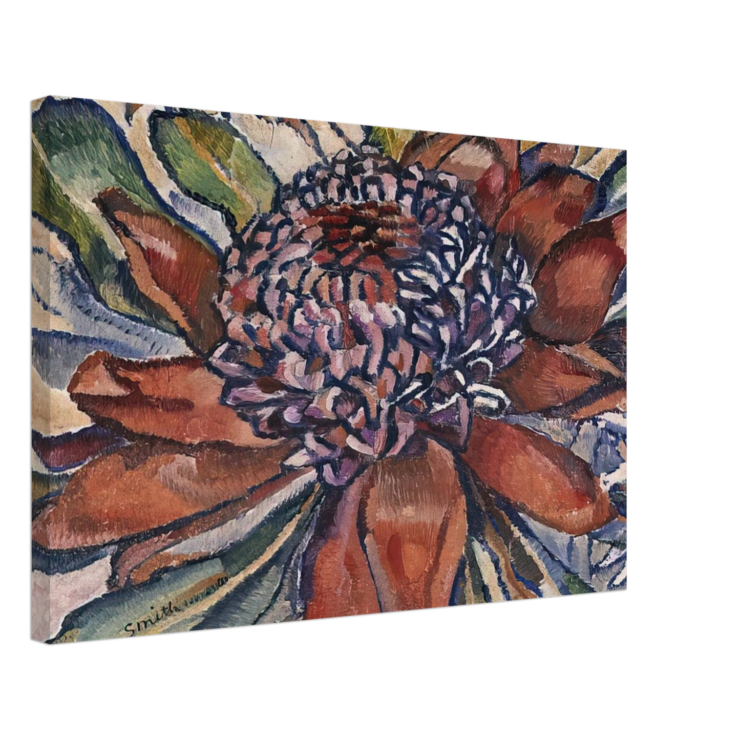 Grace Cossington Smith - Waratah - 1928 Canvas - 40x60 cm / 16x24 inches-canvas