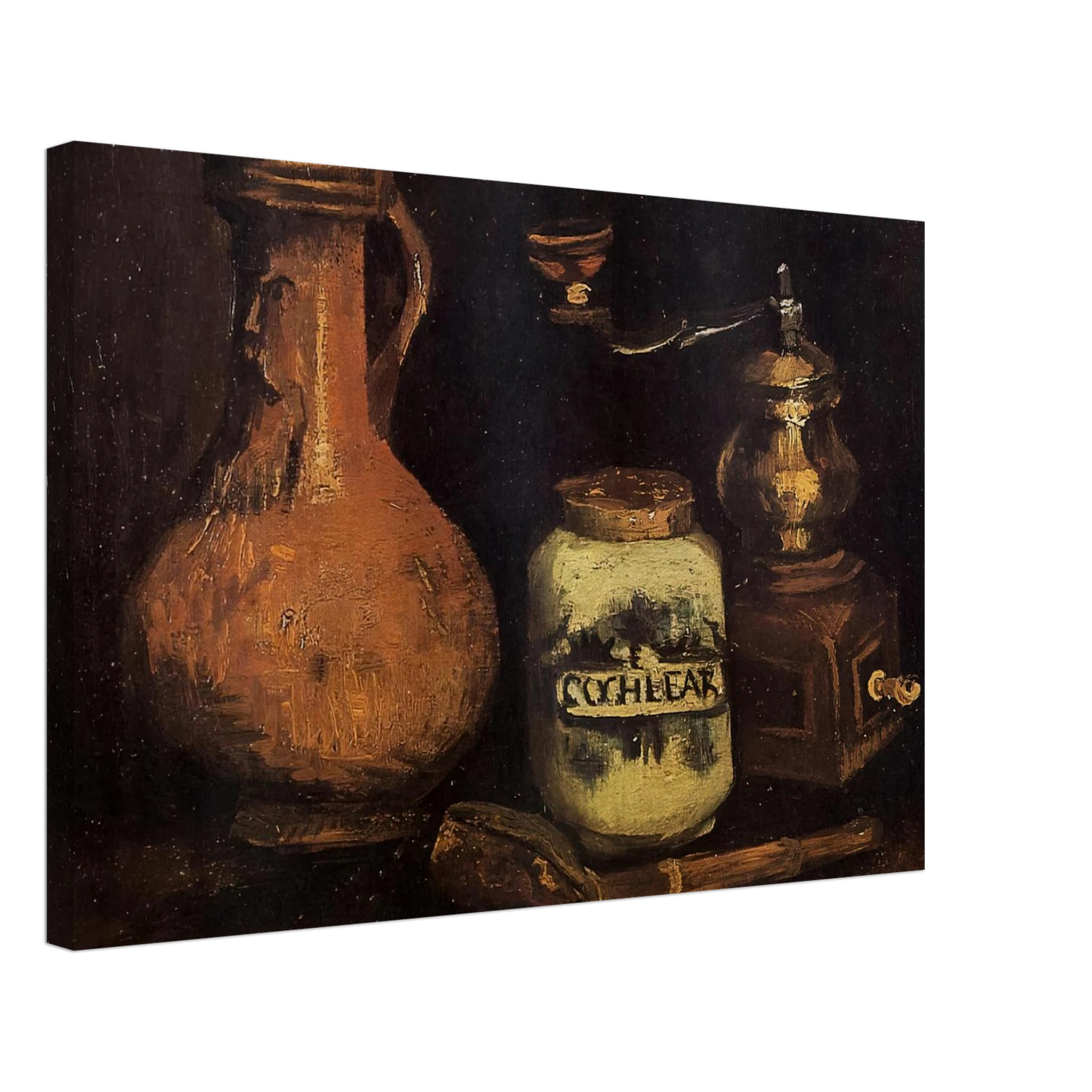 Vincent van Gogh - Still Life with Coffee Mill, Pipe Case and Jug Canvas - 70x100 cm / 28x40 inches-canvas