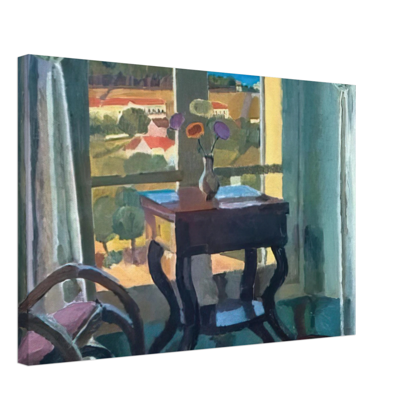 Vanessa Bell - INTERIOR WITH A TABLE 1921 Canvas - 40x60 cm / 16x24 inches-canvas