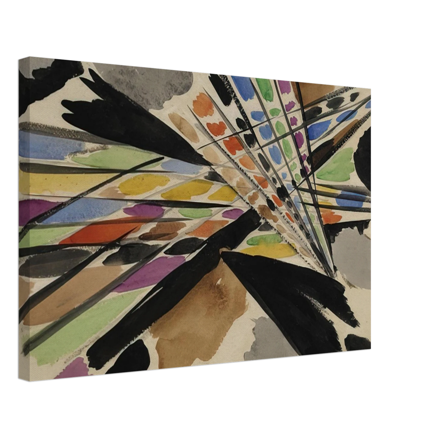 Ernst Wilhelm Nay - Diagonale - 1954 Canvas - 70x100 cm / 28x40 inches-canvas