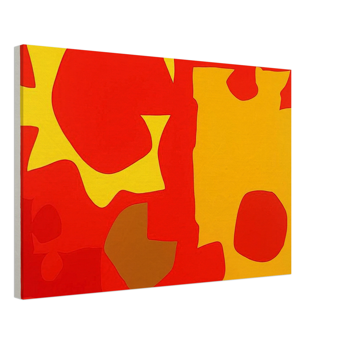Patrick Heron - Six in Light Orange with Red in Yellow - 1970 Canvas - 70x100 cm / 28x40 inches-canvas