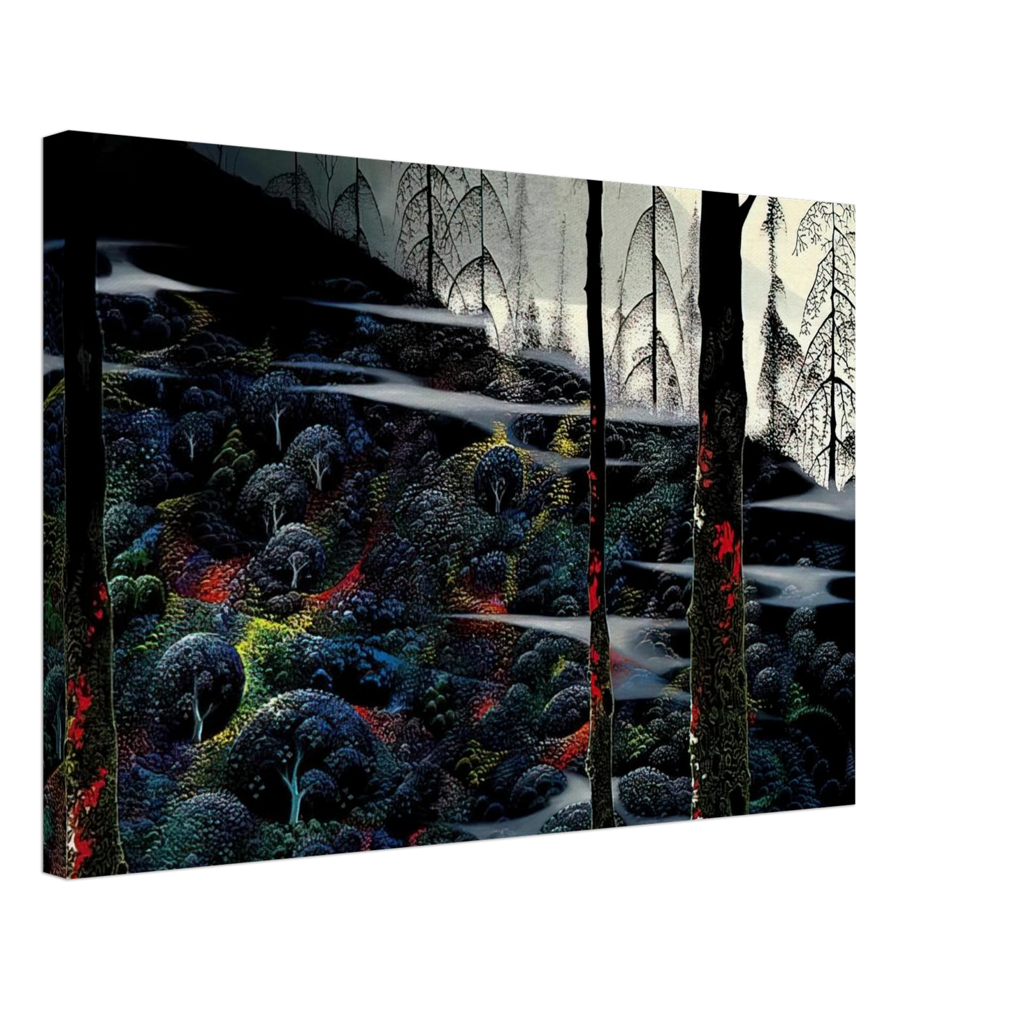 Eyvind Earle - Dawn's First Light Canvas - 40x60 cm / 16x24 inches-canvas