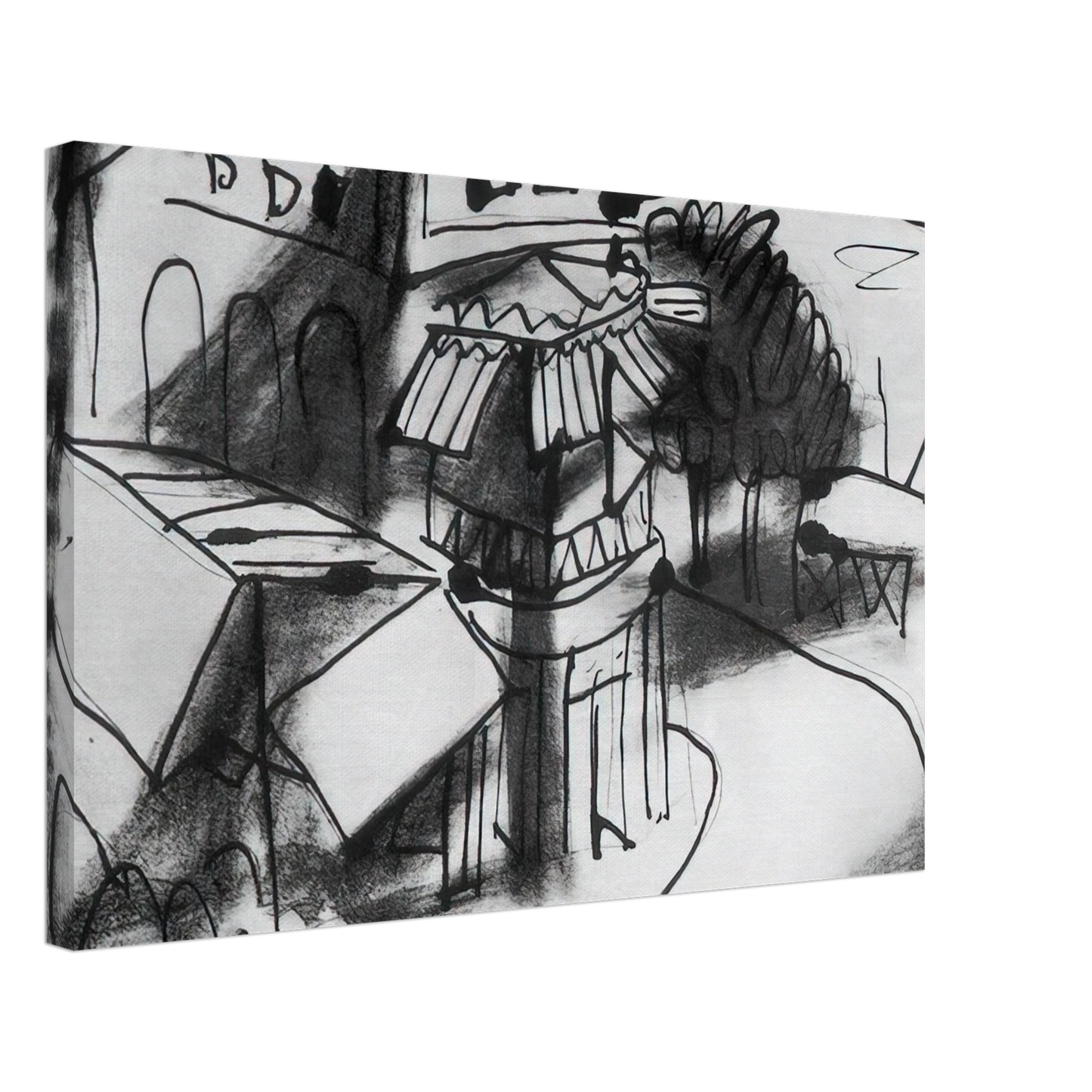 Pablo Picasso - Cafe in Royan - 1940 Canvas - 40x60 cm / 16x24 inches-canvas