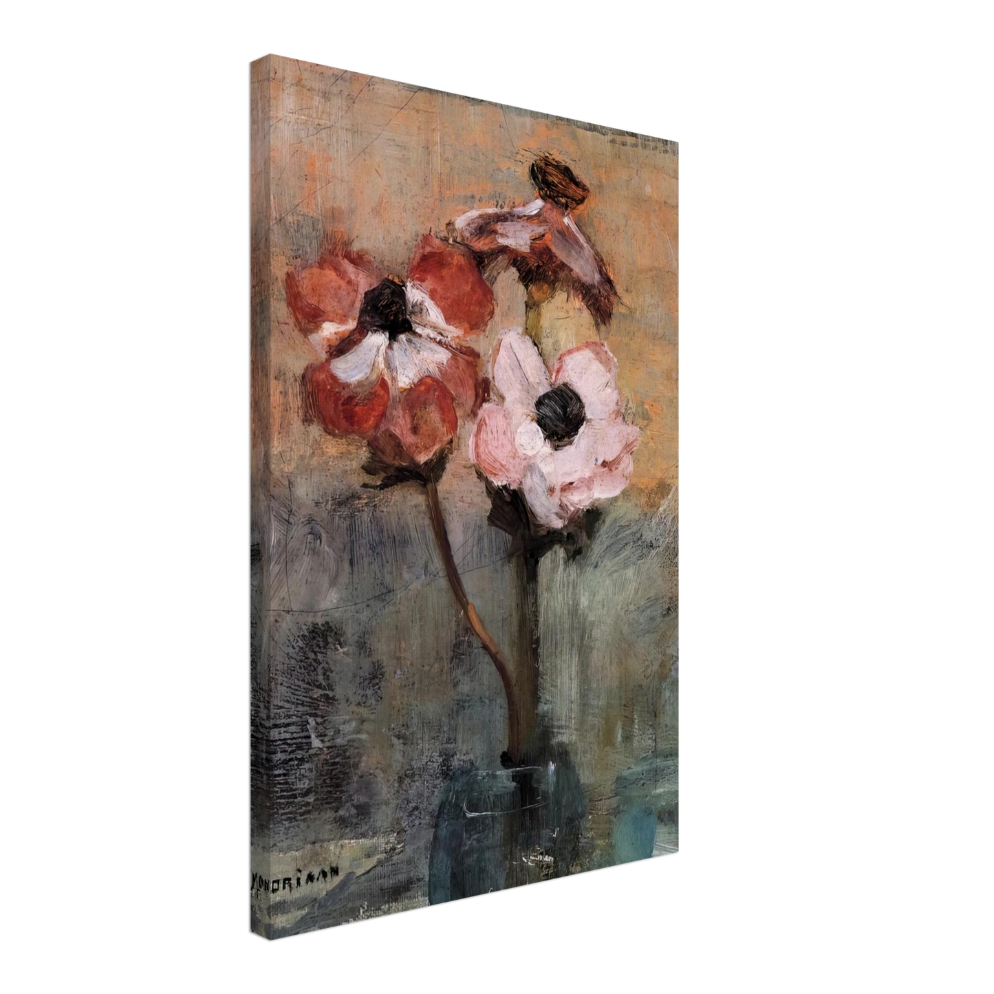 Piet Mondrian - Anemones in a Vase Canvas - 70x100 cm / 28x40 inches-canvas