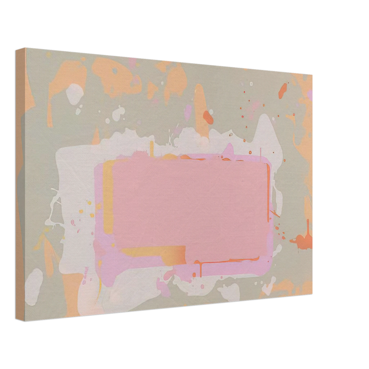 John Hoyland - Yellow and Pink - 1971 Canvas - 40x60 cm / 16x24 inches-canvas