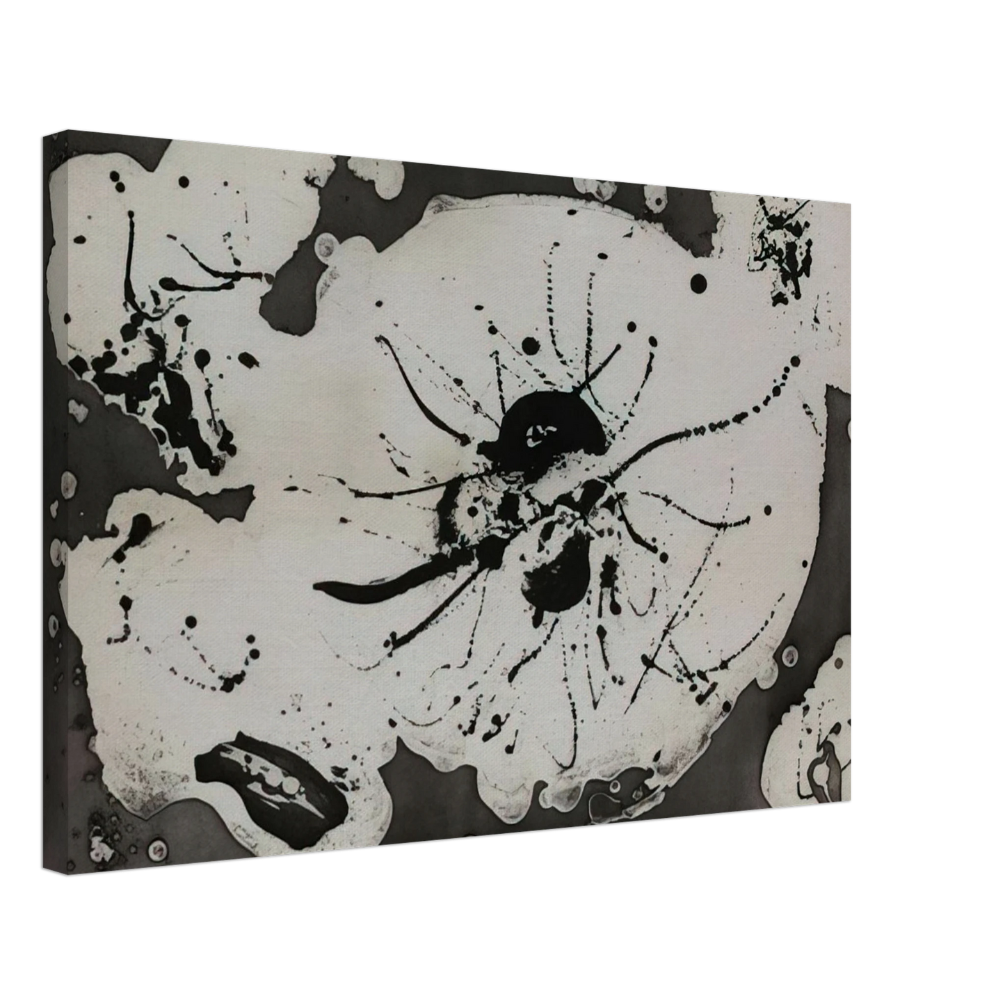 Sam Francis - Black Smudge Canvas - 40x60 cm / 16x24 inches-canvas