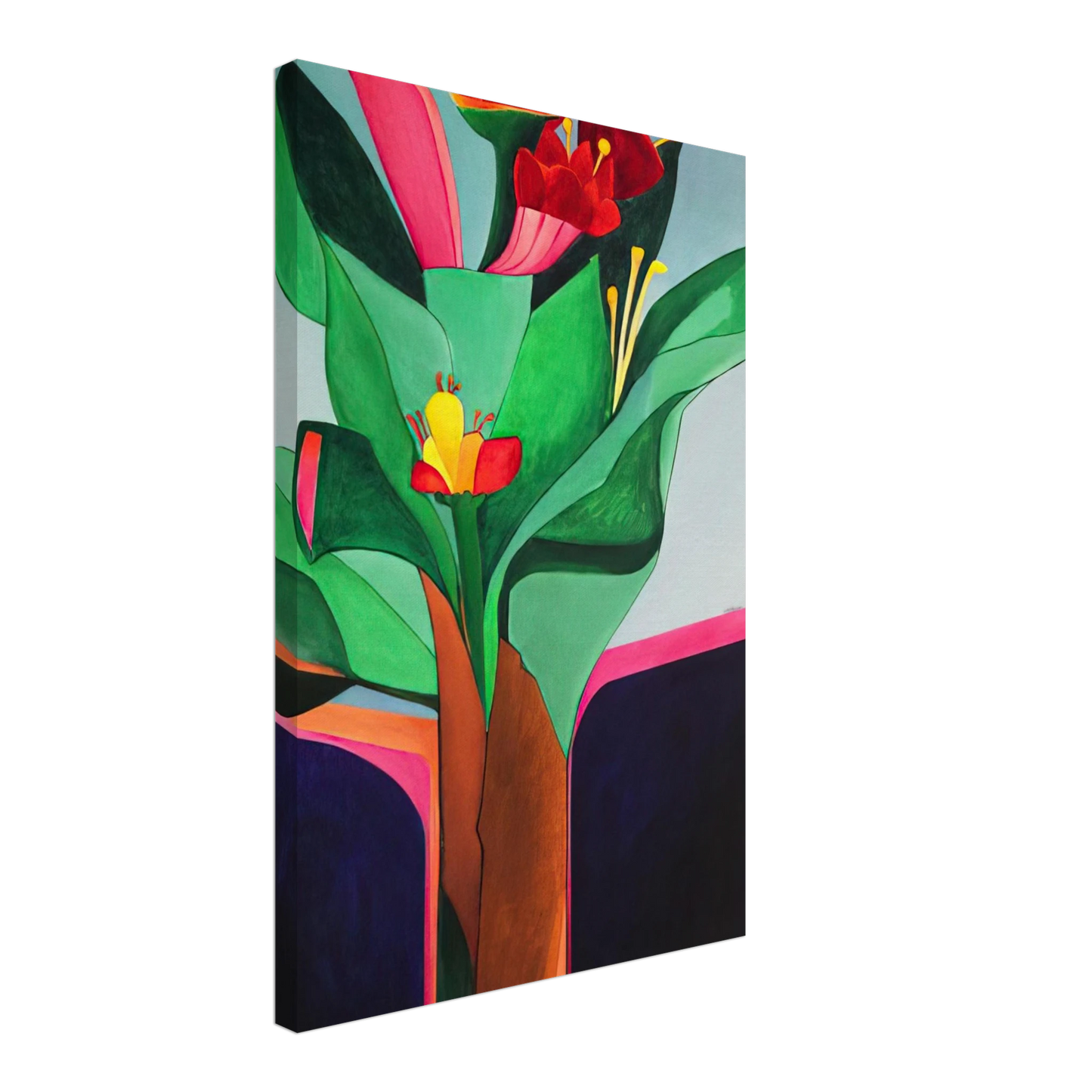 Aldemir Martins - Flores - 1971 Canvas - 70x100 cm / 28x40 inches-canvas
