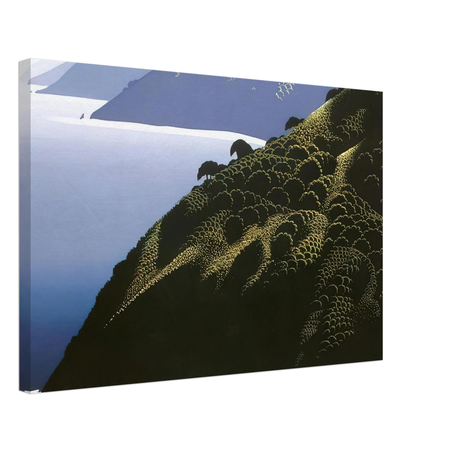 Eyvind Earle - Big Sur Calm Canvas - 70x100 cm / 28x40 inches-canvas