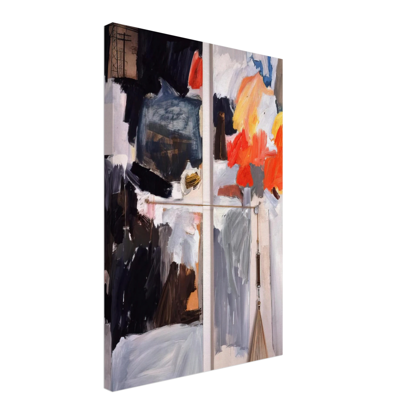 Robert Rauschenberg - STUDIO PAINTING 1961 1 Canvas - 40x60 cm / 16x24 inches-canvas