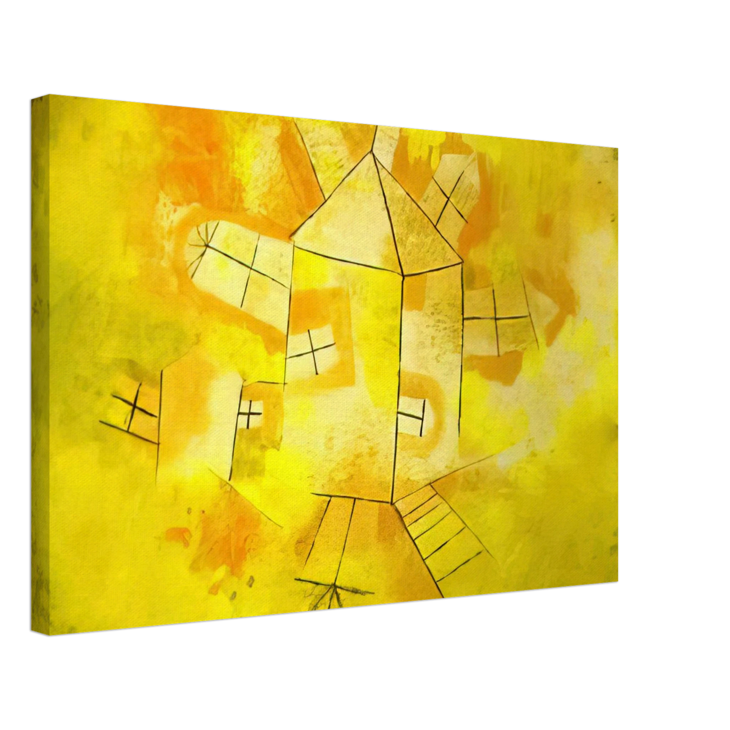Paul Klee - REVOLVING HOUSE 1921 Canvas - 40x60 cm / 16x24 inches-canvas