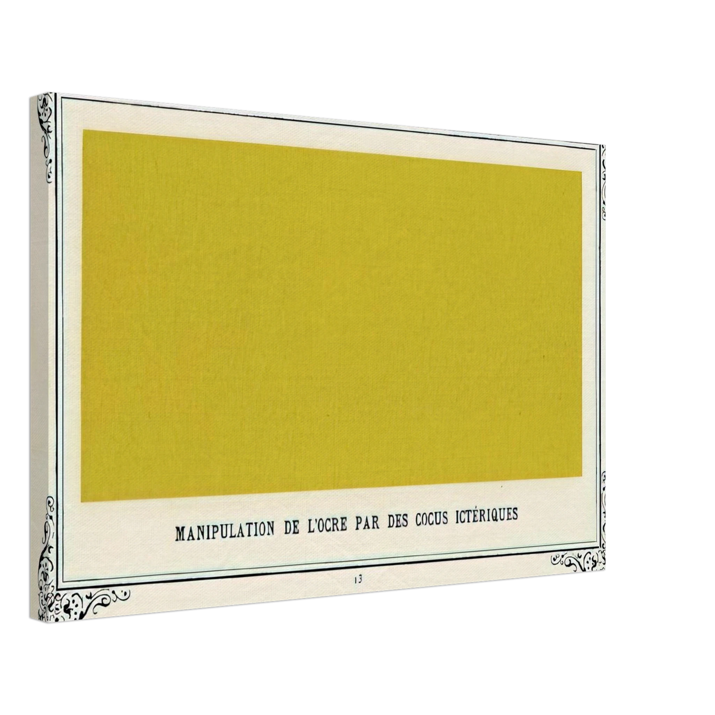 Alphonse Allais - Jaundiced Cuckolds Handling Ochre Canvas - 70x100 cm / 28x40 inches-canvas