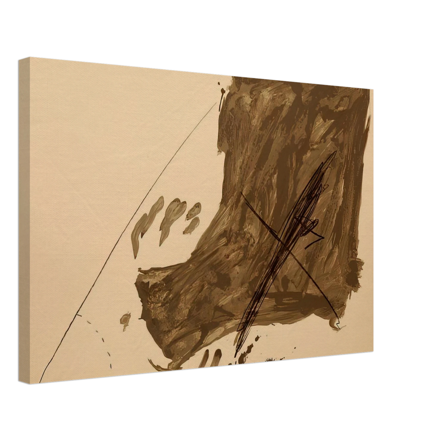 Antoni Tapies - ANGLE ET TACHES 1968 Canvas - 70x100 cm / 28x40 inches-canvas