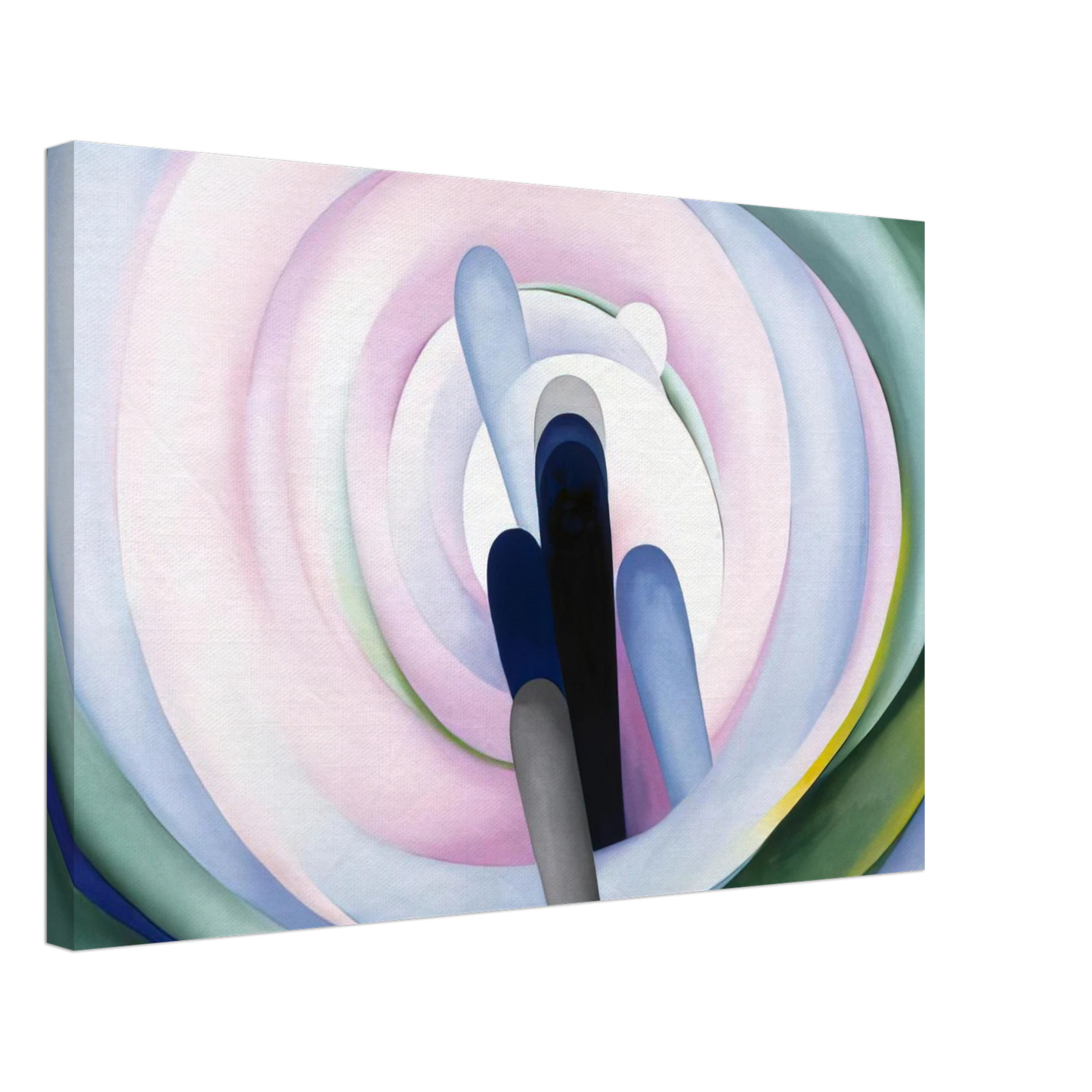 Georgia O'Keeffe - Grey Blue and Black, Pink Circle Canvas - 70x100 cm / 28x40 inches-canvas