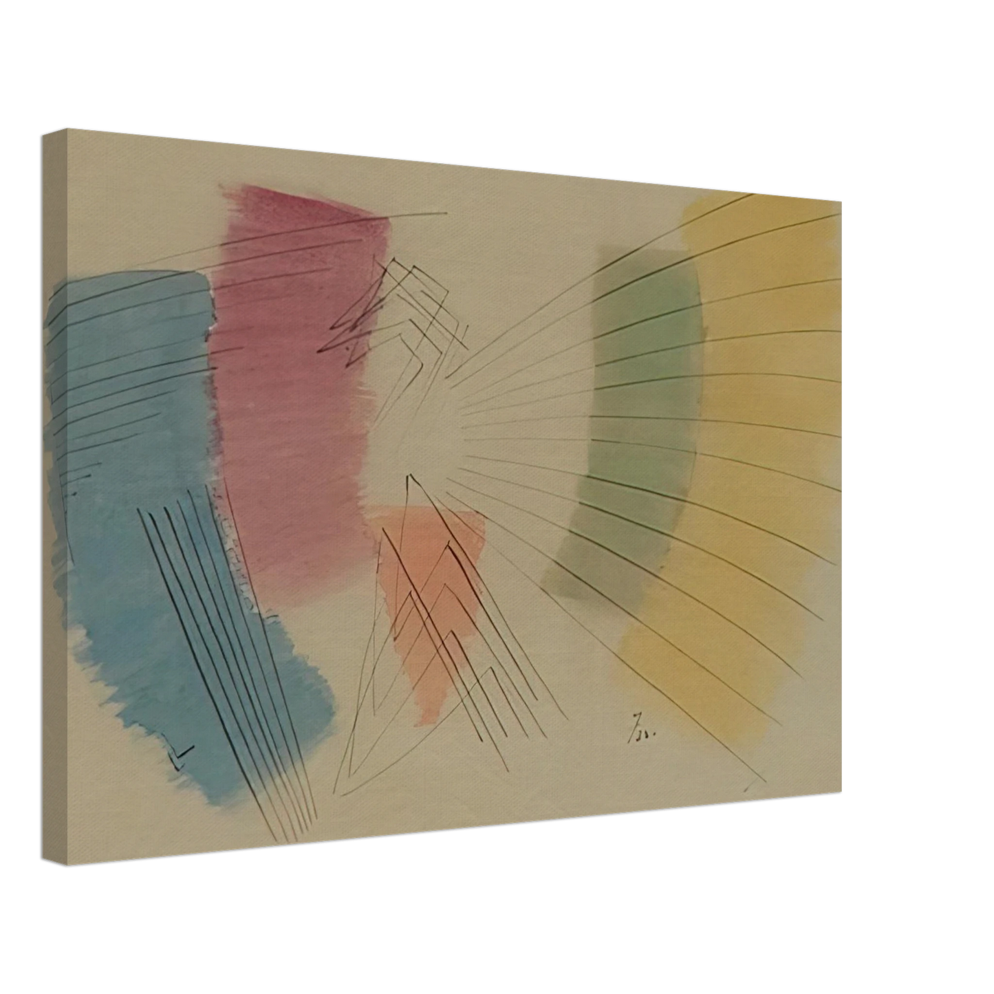 John Ferren - Untitled - 1933 Canvas - 70x100 cm / 28x40 inches-canvas