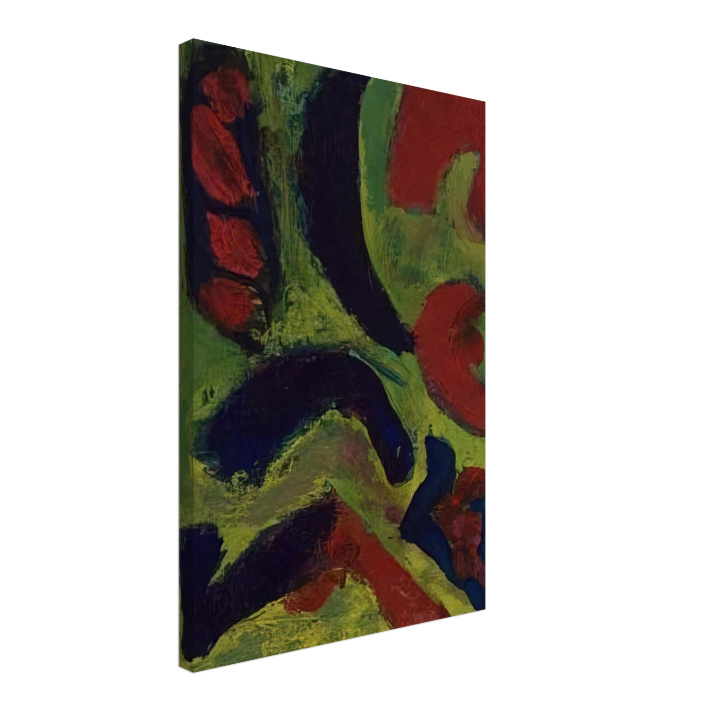 Barnett Newman - Abstract Composition in Green and Red Canvas - 70x100 cm / 28x40 inches-canvas