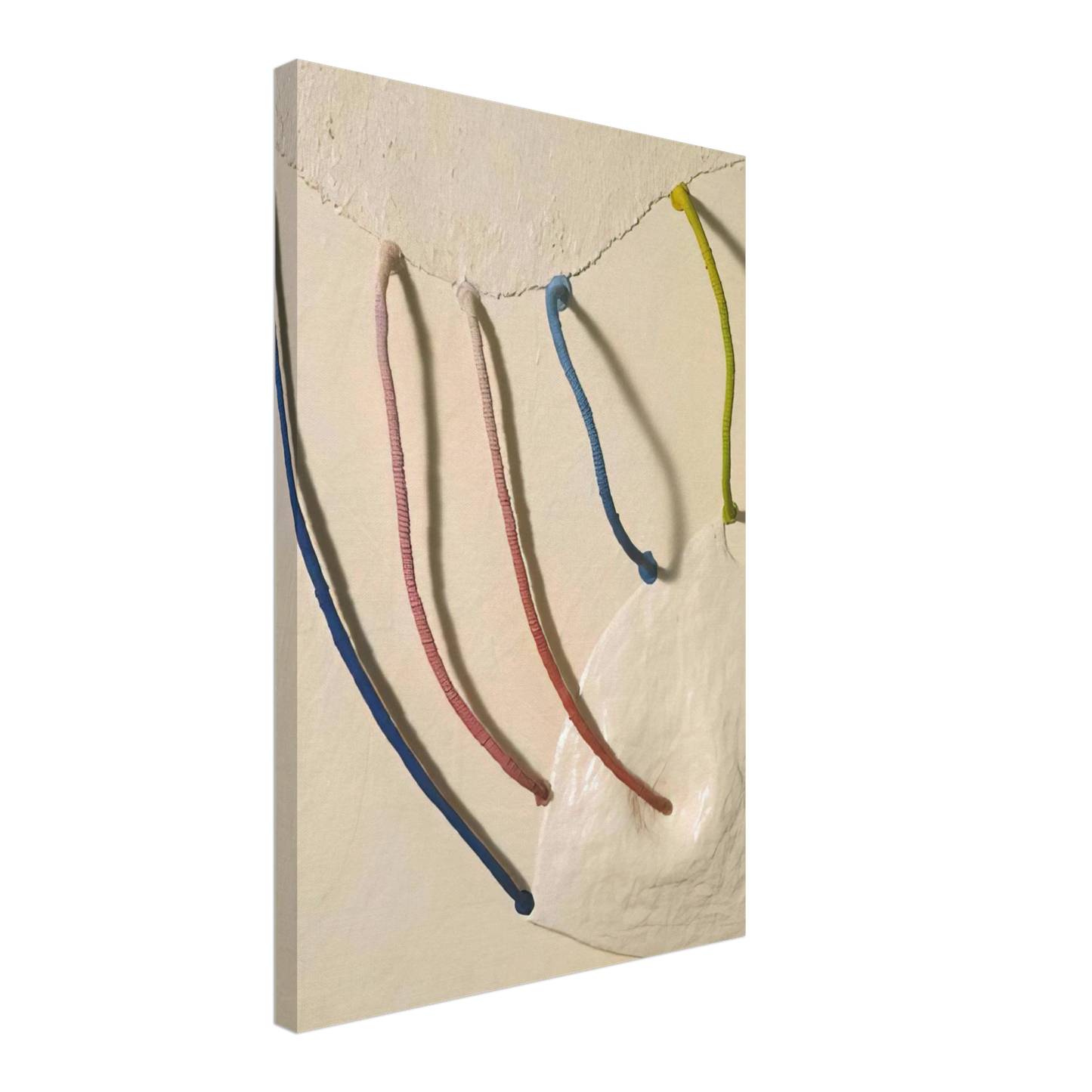 Eva Hesse - TOMORROW S APPLES 5 IN WHITE 1965 Canvas - 70x100 cm / 28x40 inches-canvas