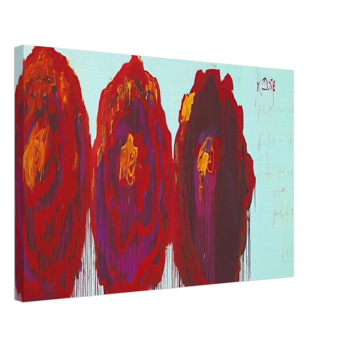 Cy Twombly - The Rose IV Canvas - 40x60 cm / 16x24 inches-canvas