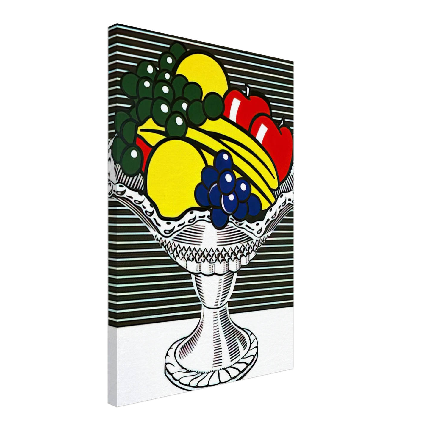 Roy Lichtenstein - STILL LIFE WITH CRYSTAL BOWL 1973 Canvas - 40x60 cm / 16x24 inches-canvas