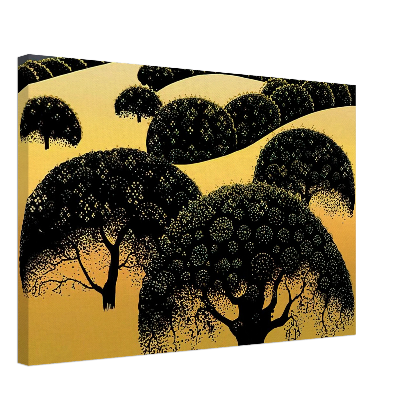 Eyvind Earle - Santa Ynez Oaks Canvas - 40x60 cm / 16x24 inches-canvas