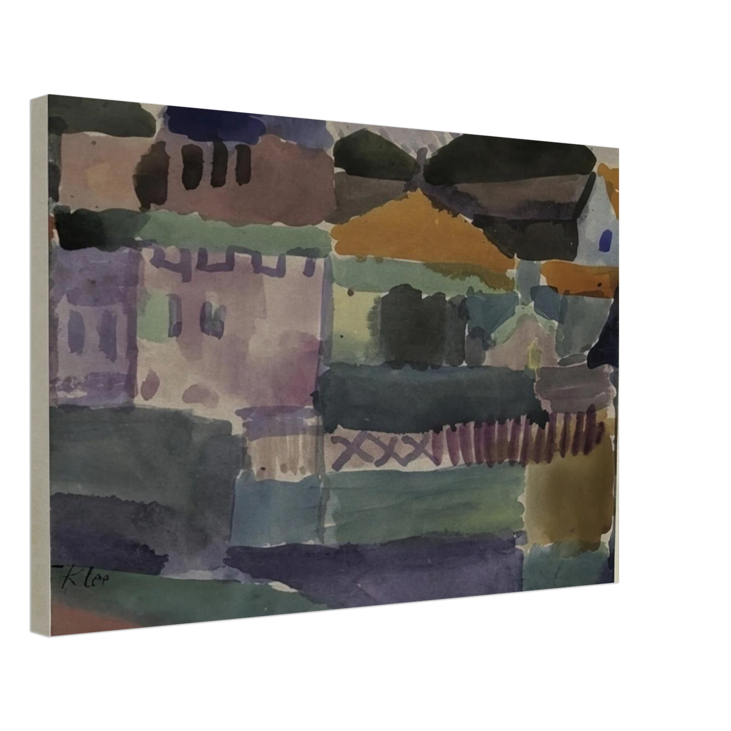 Paul Klee - IN THE HOUSES OF ST GERMAIN 1914 Canvas - 70x100 cm / 28x40 inches-canvas