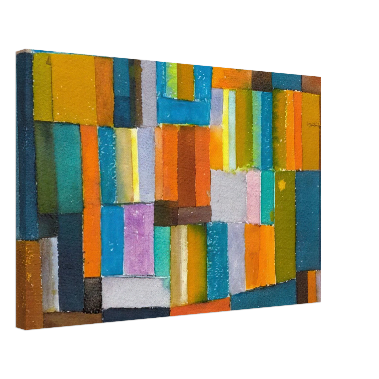 Johannes Itten - Composition in Orange and Blue-Green - 1957 Canvas - 70x100 cm / 28x40 inches-canvas