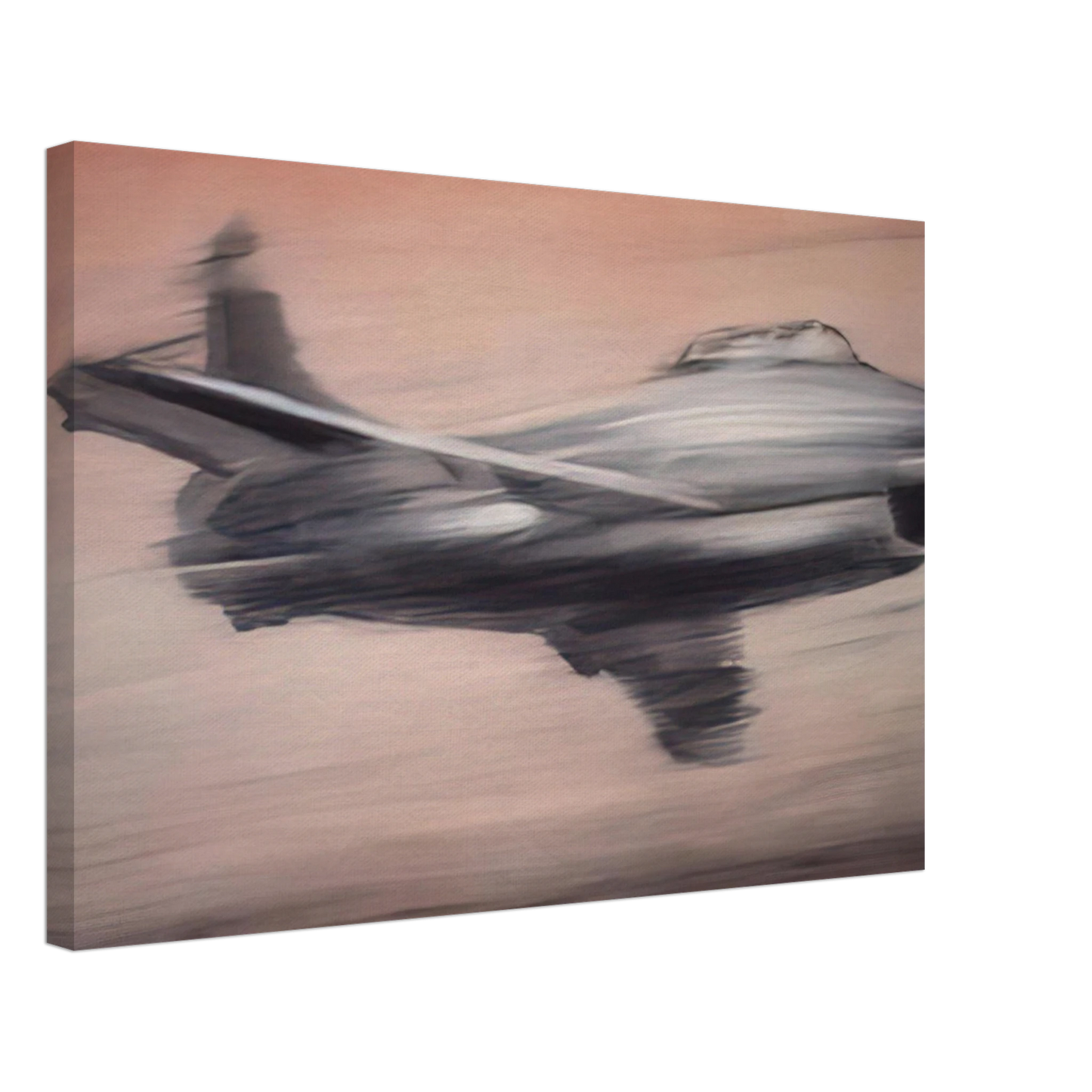 Gerhard Richter - JET FIGHTER 1963 Canvas - 40x60 cm / 16x24 inches-canvas