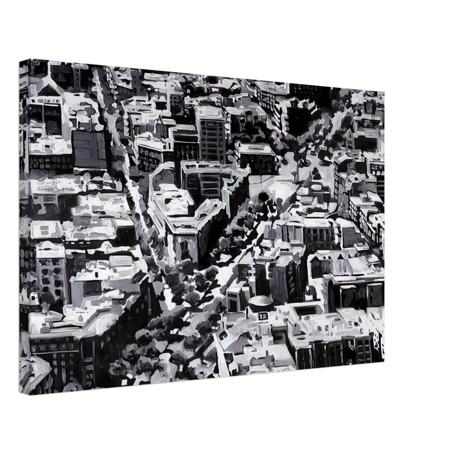 Gerhard Richter - TOWNSCAPE MADRID Canvas - 70x100 cm / 28x40 inches-canvas