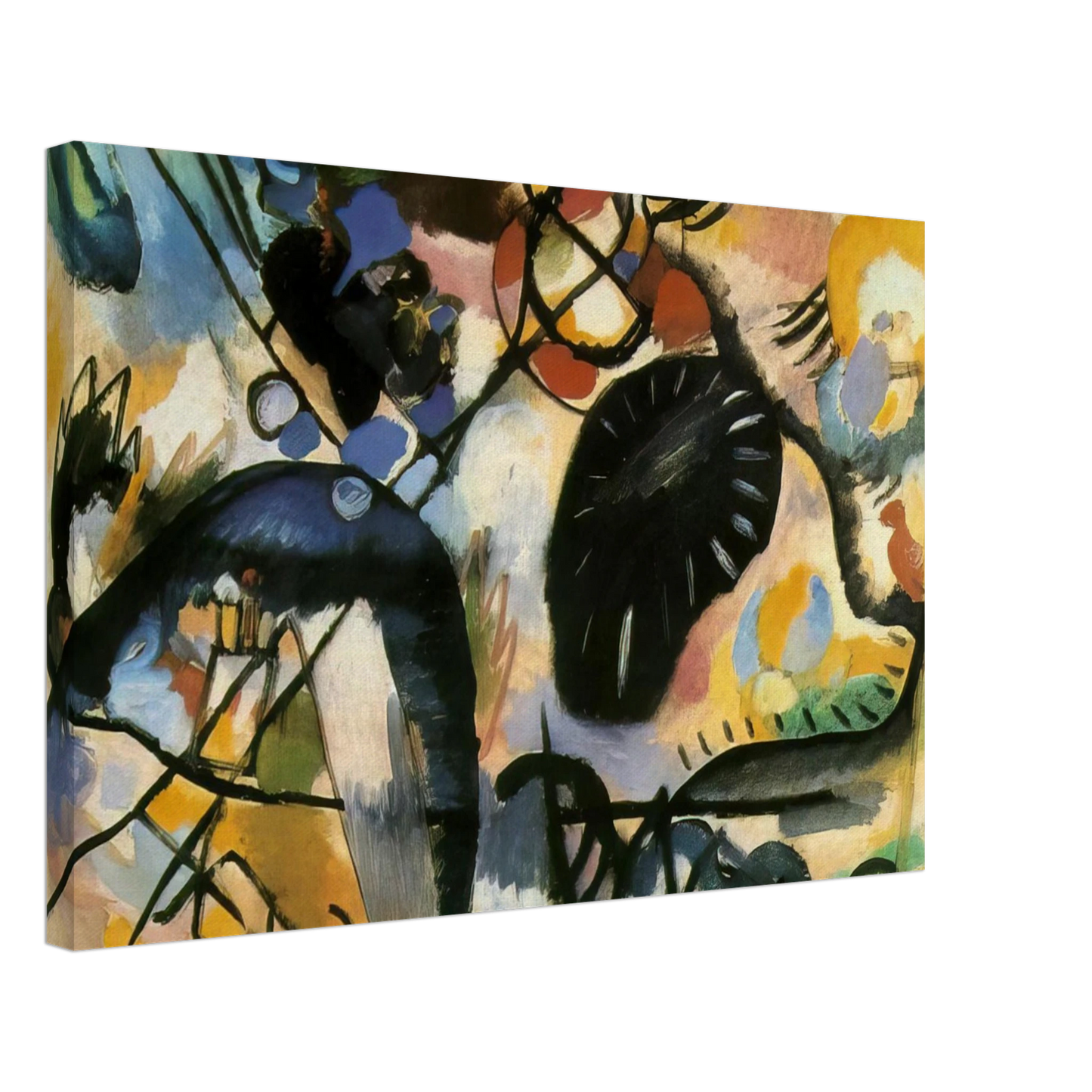 Wassily Kandinsky - BLACK SPOT 1912 Canvas - 40x60 cm / 16x24 inches-canvas