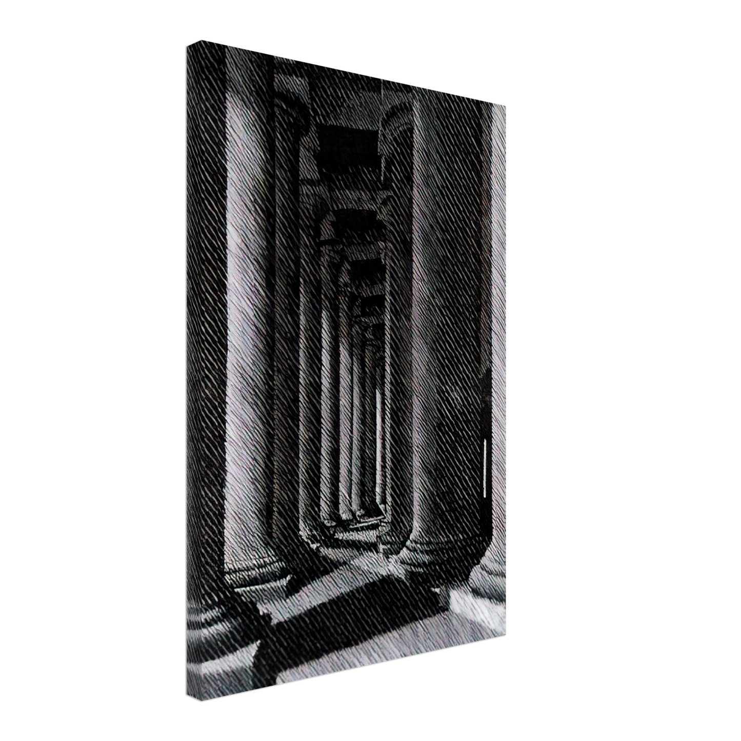 MC Escher - NOCTURNAL ROME COLONADE OF ST PETER S Canvas - 70x100 cm / 28x40 inches-canvas