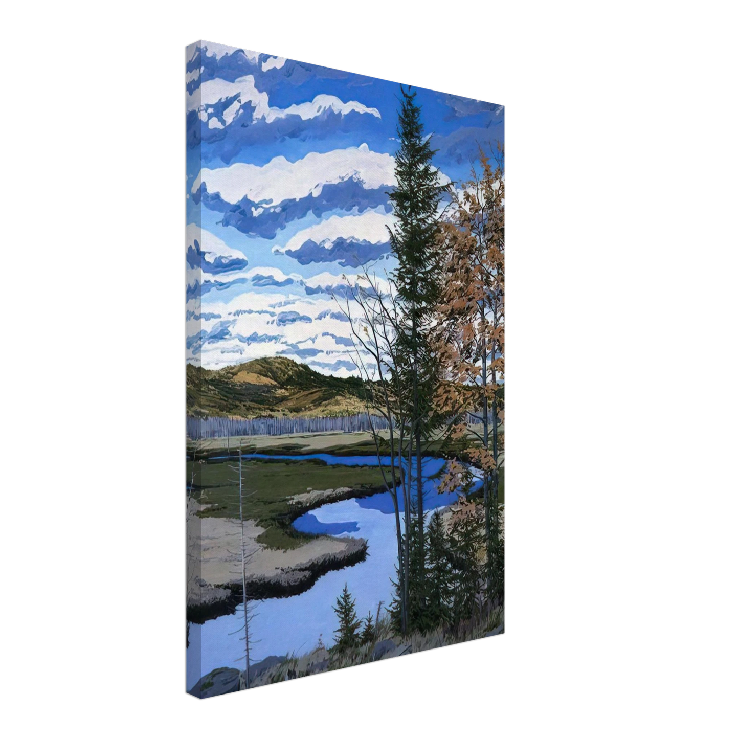 Neil Welliver - Shadow on Brigg's Meadow - 1981 Canvas - 70x100 cm / 28x40 inches-canvas