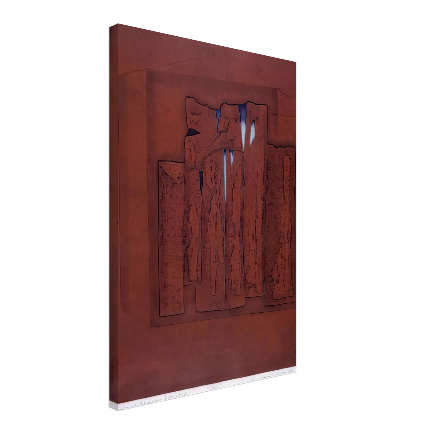 Hiroyuki Tajima - Dilapidated Poetry A - 1976 Canvas - 40x60 cm / 16x24 inches-canvas