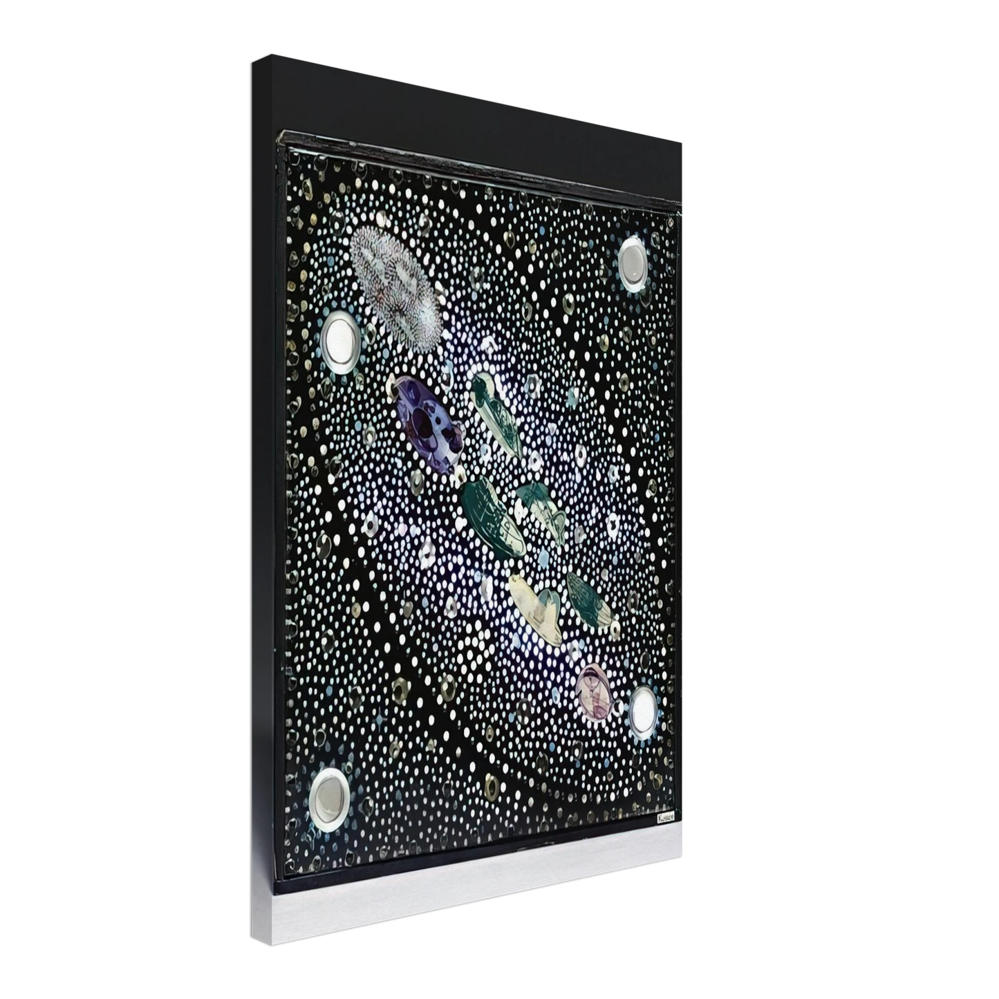 Gyula Kosice - Constelacion y Habitat Hidroespacial - 1980 Canvas - 70x100 cm / 28x40 inches-canvas