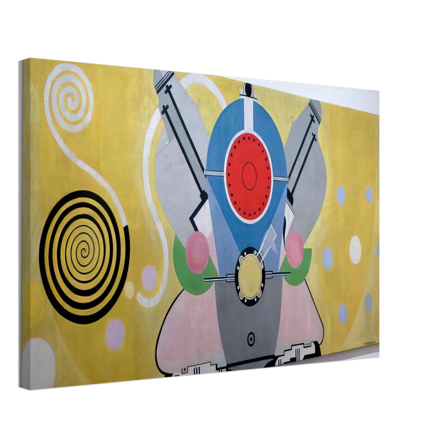 Sonia Delaunay - MOTEUR D AVION DECORATION POUR LE PALAIS DE L AIR EXPOSITION INTERNATIONALE DES ARTS ET DES 1937 Canvas - 40x60 cm / 16x24 inches-canvas