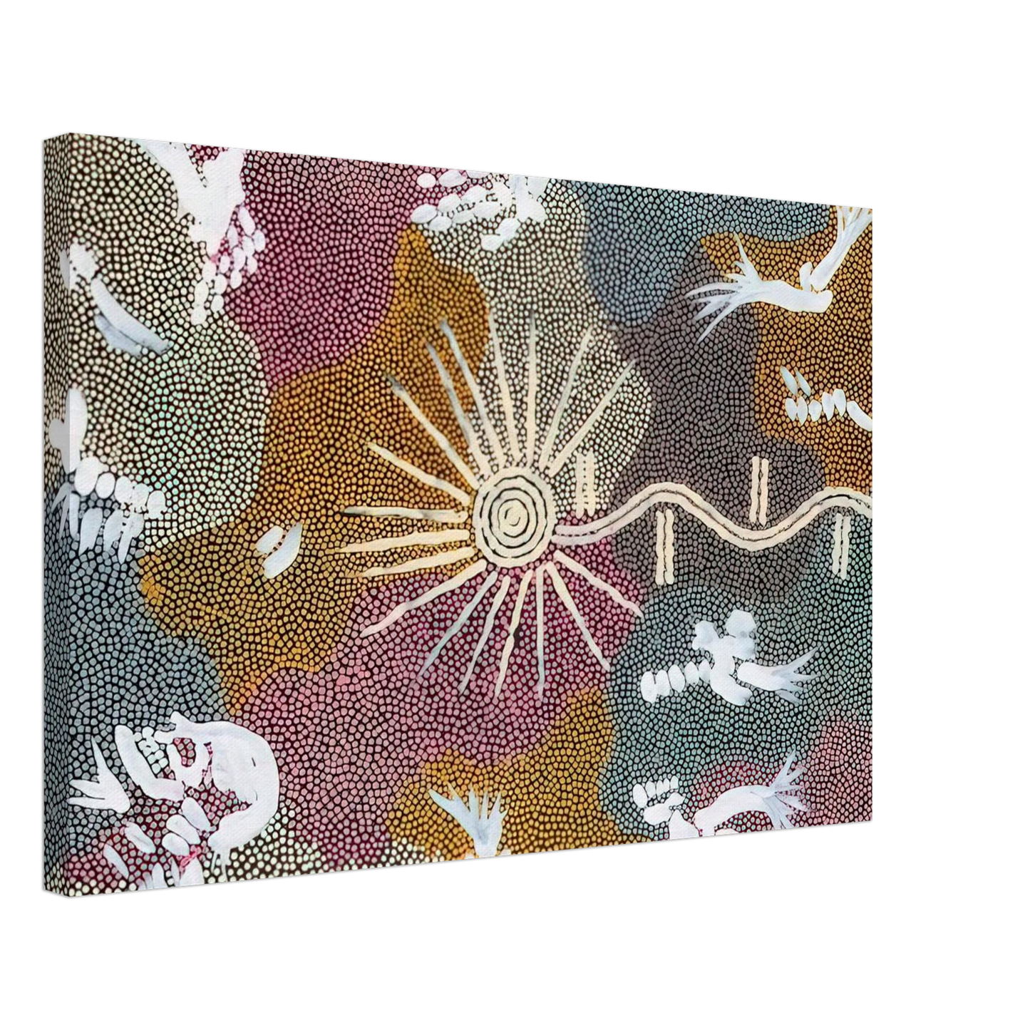 Clifford Possum Tjapaltjarri - Lightning Dreaming - 1999 Canvas - 70x100 cm / 28x40 inches-canvas