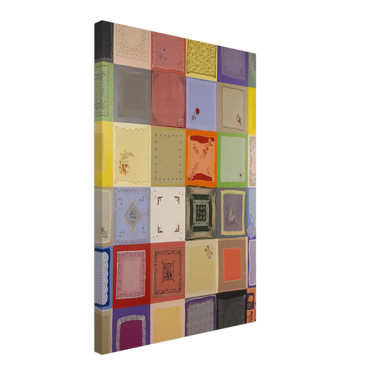 Miriam Schapiro - Connection - 1978 Canvas - 40x60 cm / 16x24 inches-canvas