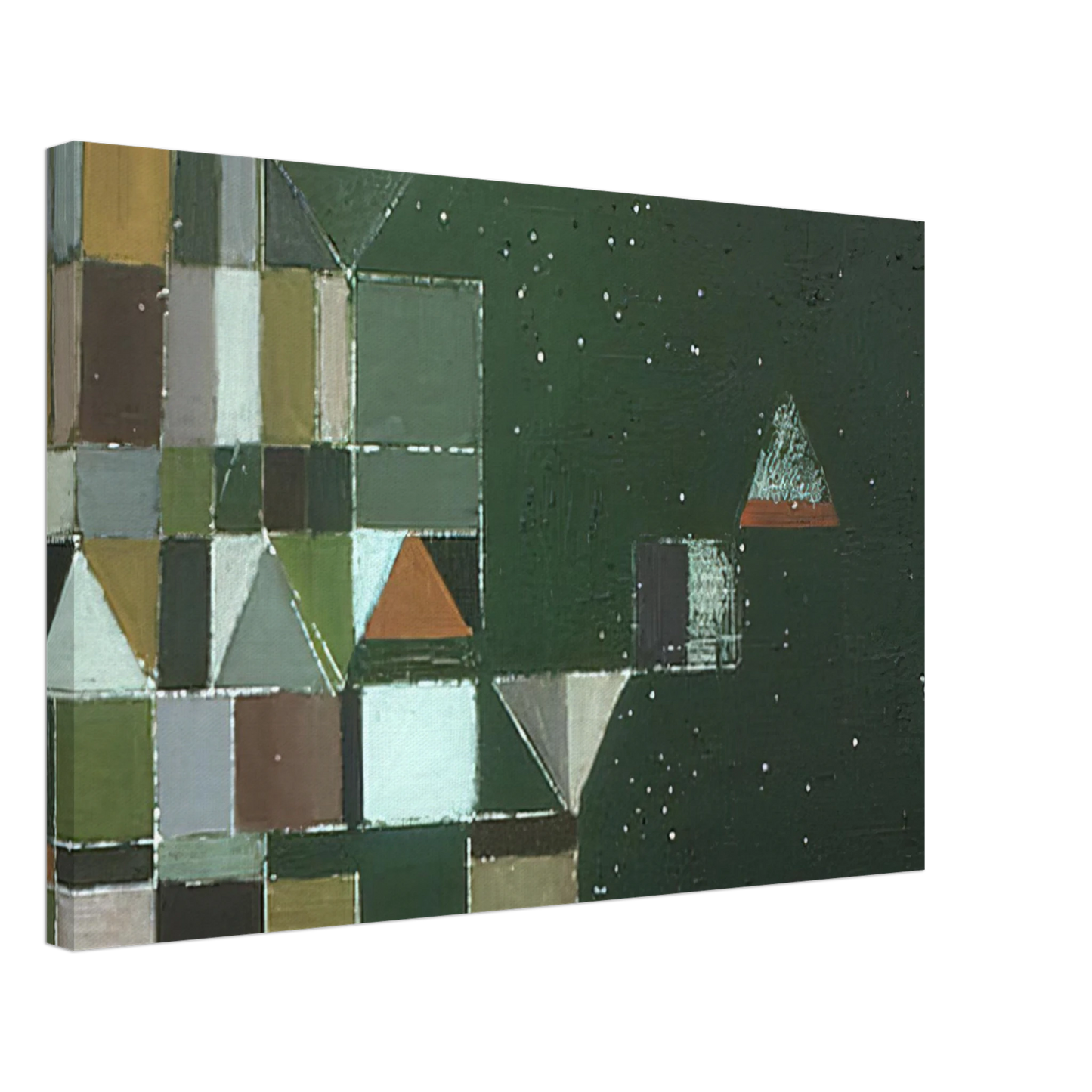 Victor Pasmore - SQUARE MOTIF GREEN LILAC 1948 Canvas - 40x60 cm / 16x24 inches-canvas