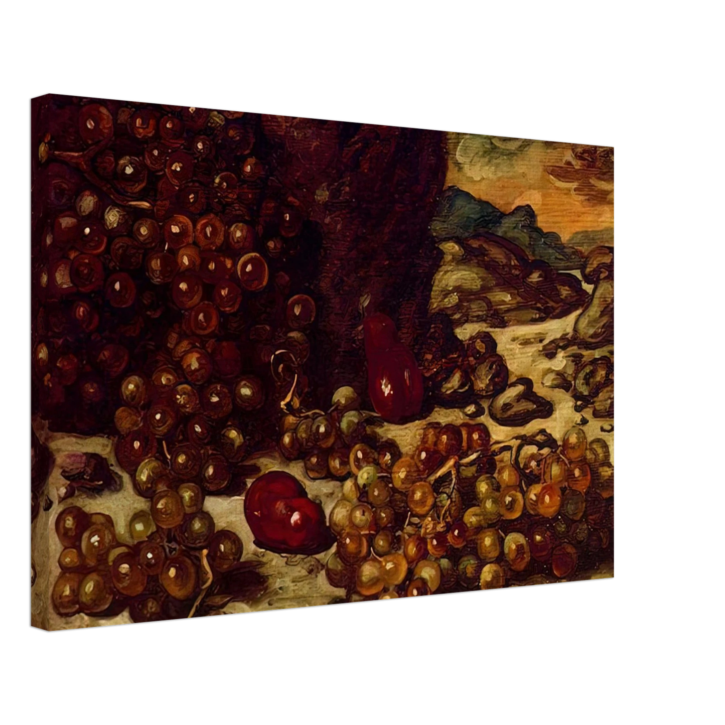 Giorgio de Chirico - STILL LIFE WITH ROCKY LANDSCAPE 1942 Canvas - 70x100 cm / 28x40 inches-canvas