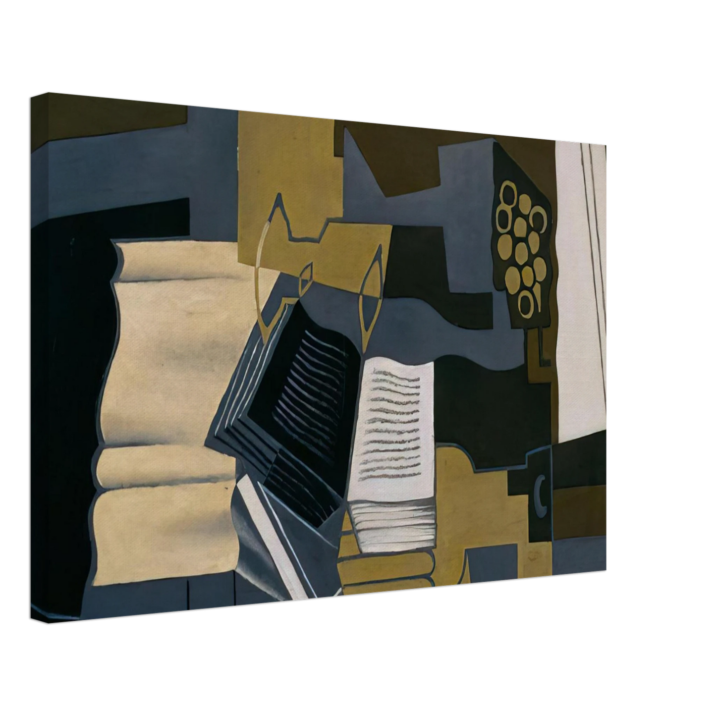 Juan Gris - CARAFE AND BOOK 1920 Canvas - 70x100 cm / 28x40 inches-canvas