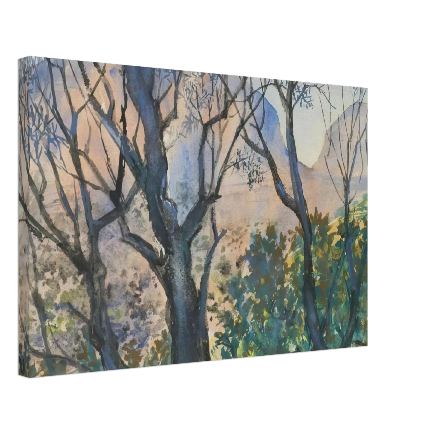 Natalia Goncharova - Pink Light - Post-Impressionism Canvas - 40x60 cm / 16x24 inches-canvas