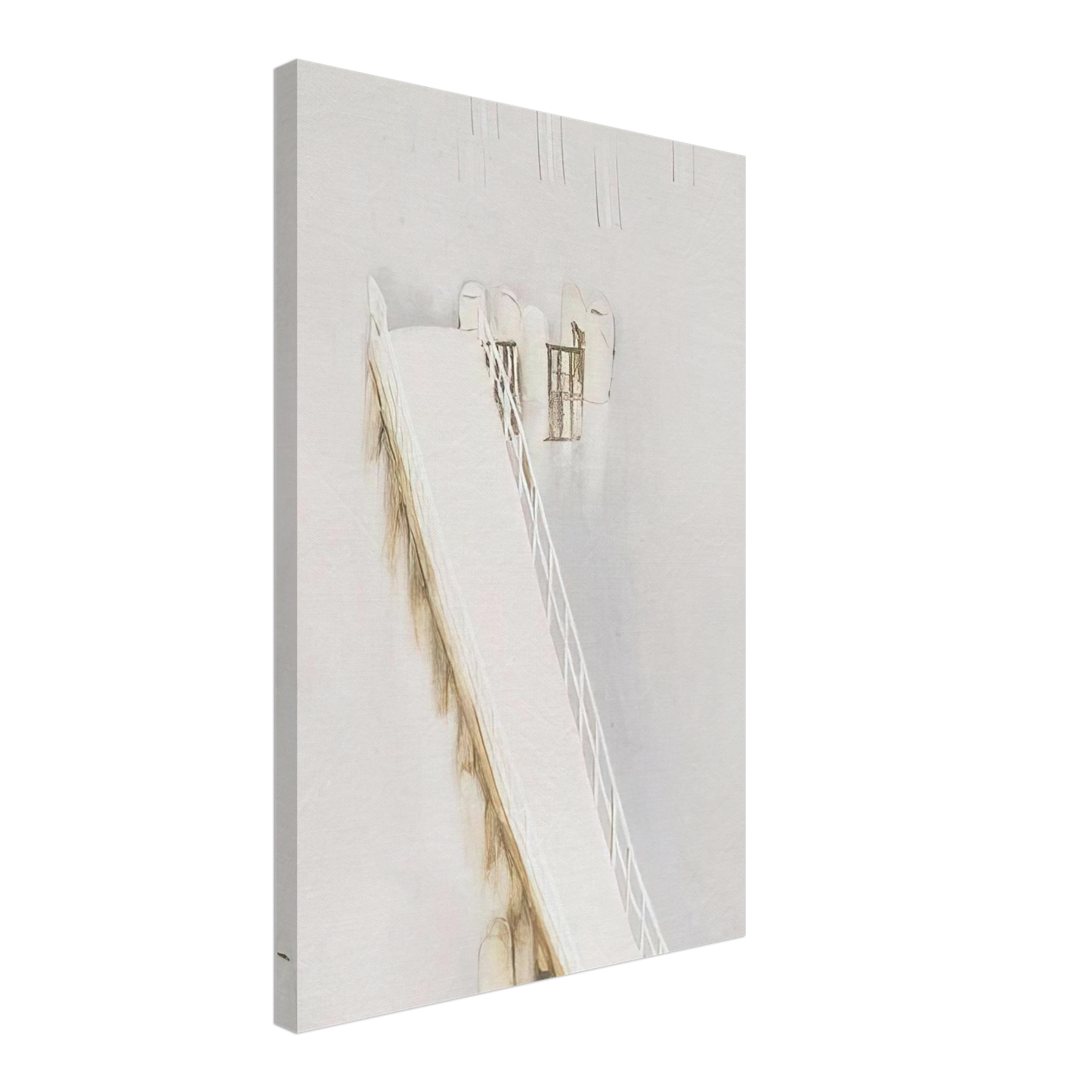 Brett Whiteley - Lavender Bay Pier in the Rain - 1976 Canvas - 70x100 cm / 28x40 inches-canvas