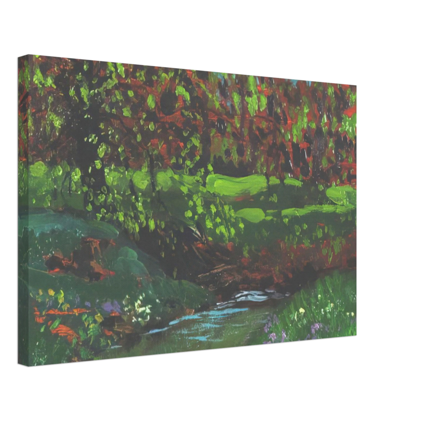 Frank Johnston - Green Pool - Post-Impressionism Canvas - 40x60 cm / 16x24 inches-canvas