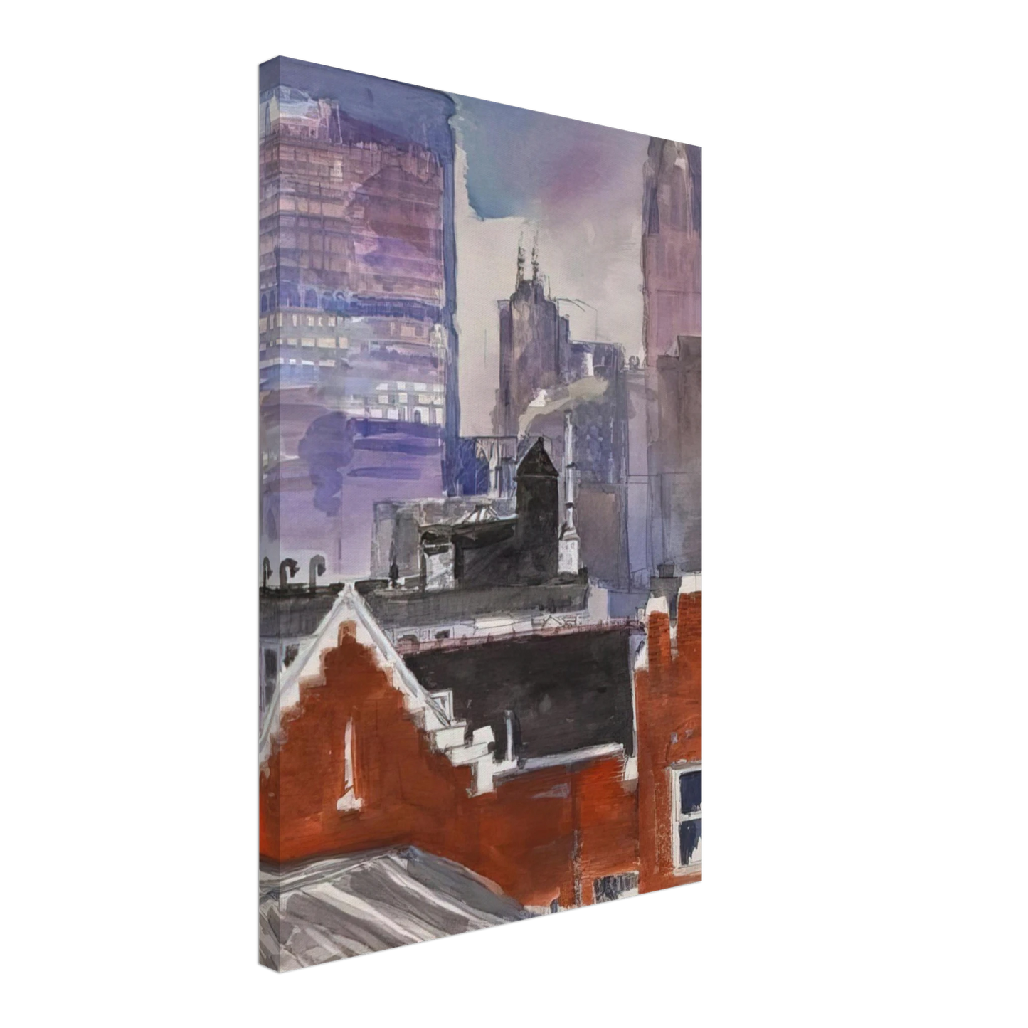 Paul Thek - Untitled cityscape - 1986 Canvas - 70x100 cm / 28x40 inches-canvas