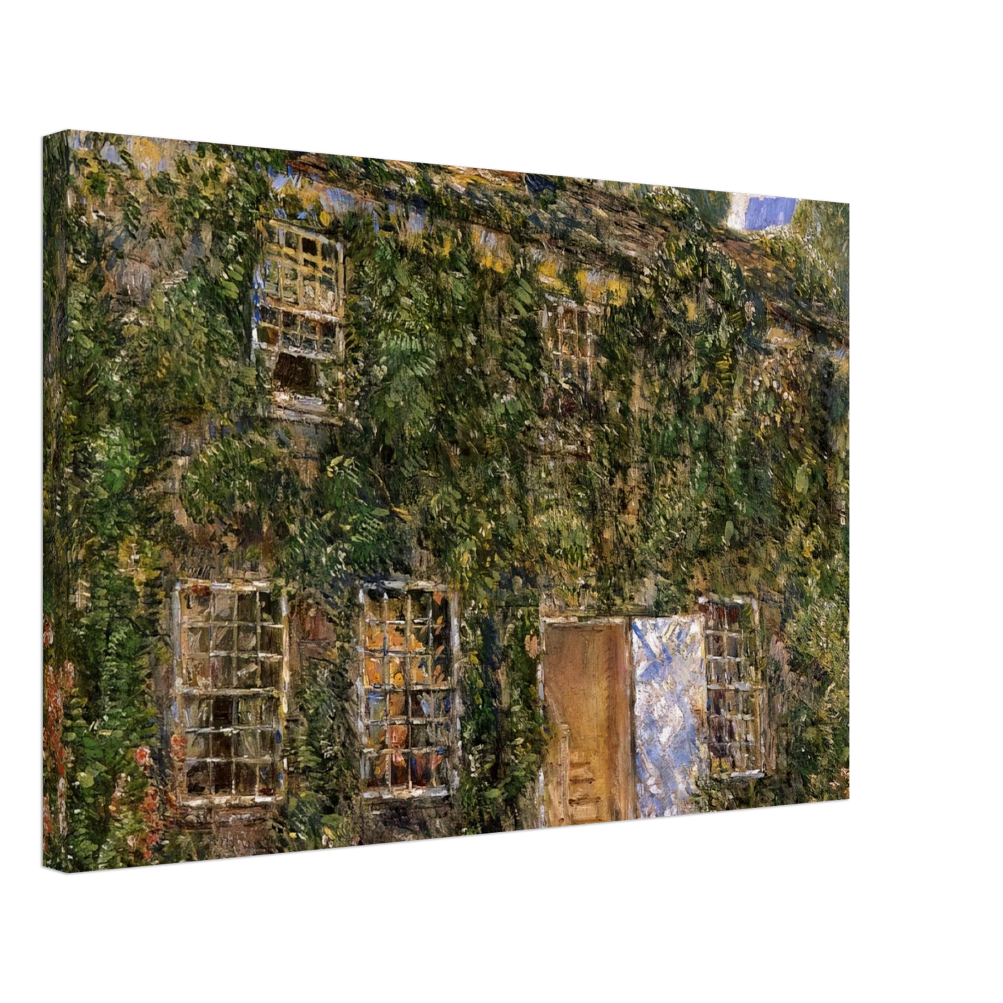 Childe Hassam - Home Sweet Home Cottage, East Hampton Canvas - 40x60 cm / 16x24 inches-canvas