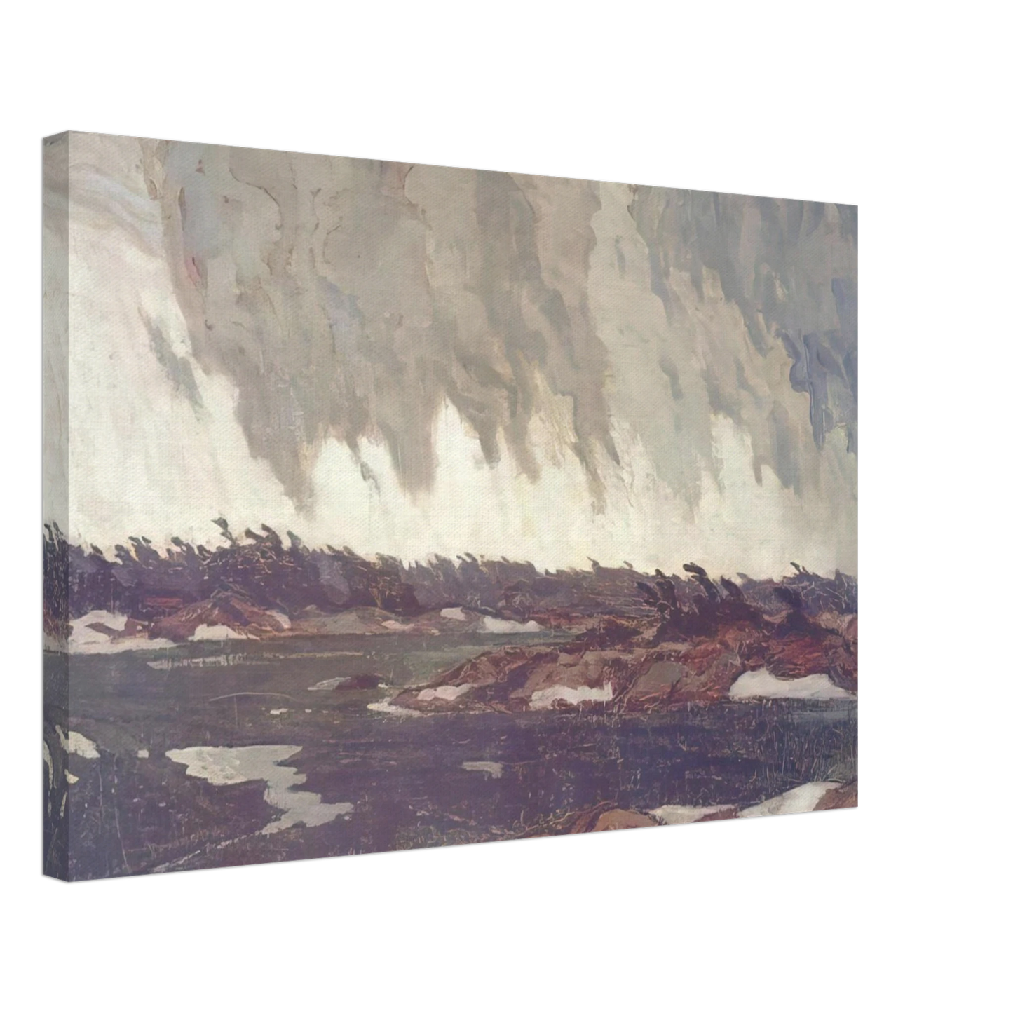A.Y. Jackson - March Storm, Georgian Bay - 1920 Canvas - 70x100 cm / 28x40 inches-canvas