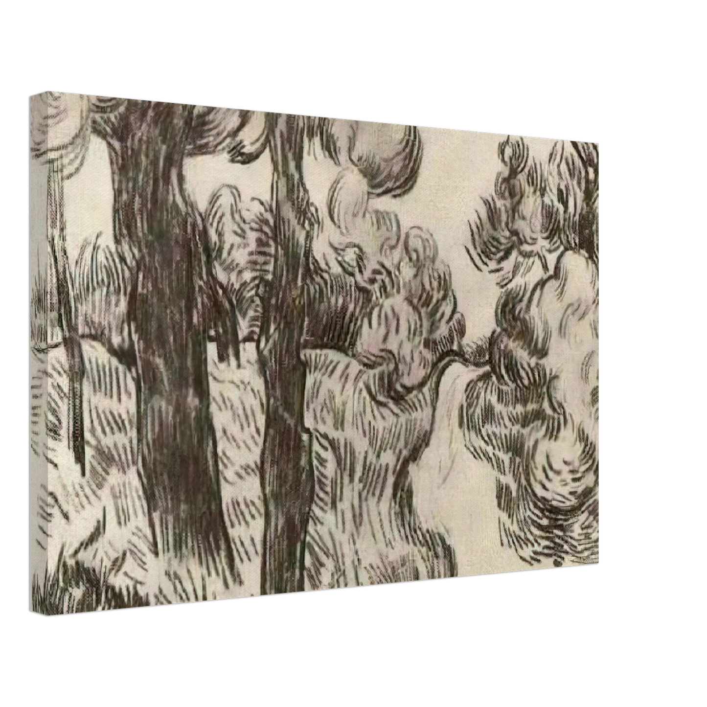 Vincent van Gogh - Path between Pine Trees Canvas - 70x100 cm / 28x40 inches-canvas