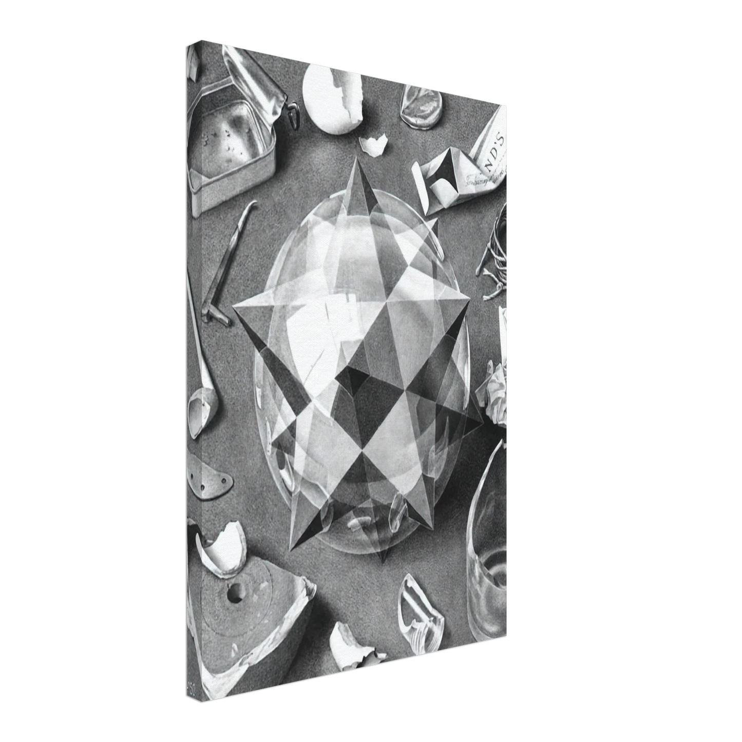 MC Escher - CONTRAST ORDER AND CHAOS Canvas - 70x100 cm / 28x40 inches-canvas