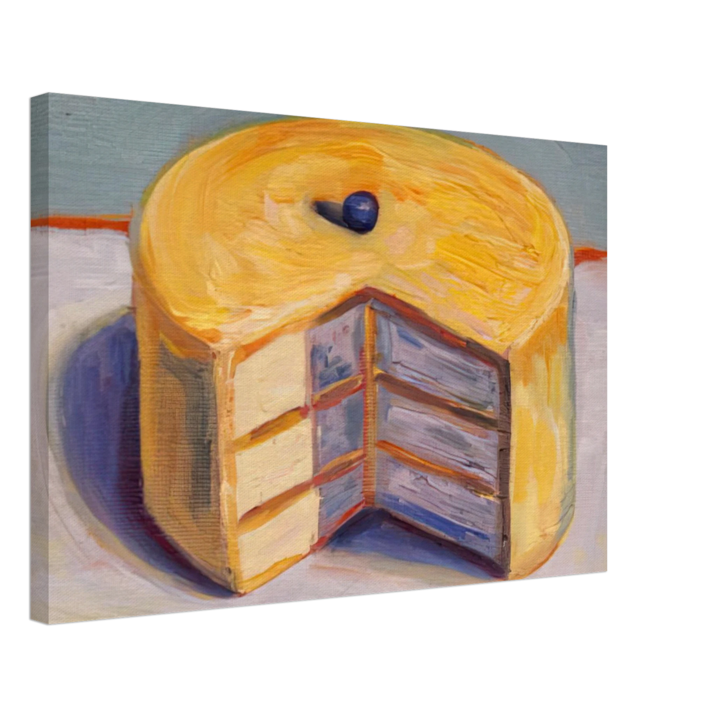 Wayne Thiebaud - Lemon Cake - 1964 Canvas - 70x100 cm / 28x40 inches-canvas